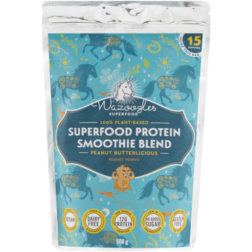 Wazoogles Peanut Butterlicious Superfood Protein Smoothie Blend 500g 