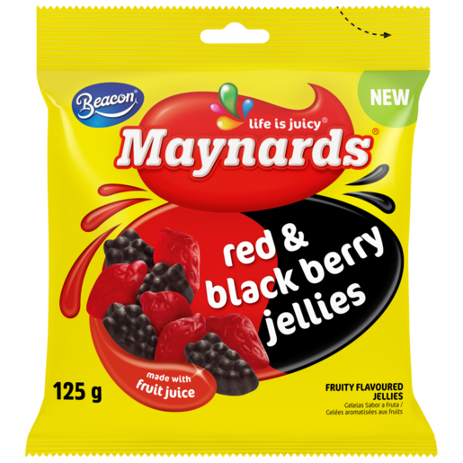 Maynards Red & Black Berry Jellies 125g