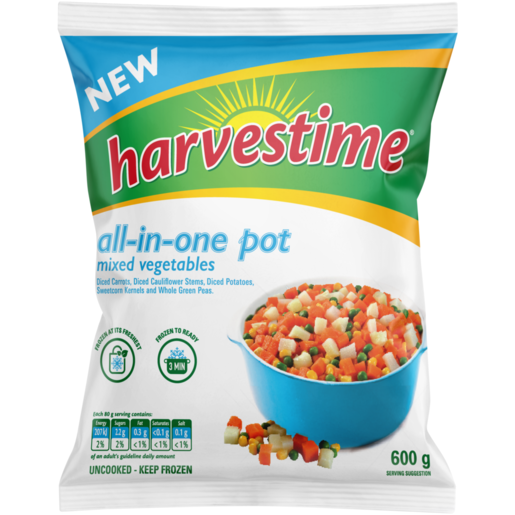 Harvestime Frozen All-In-One Pot Mixed Vegetables 600g 