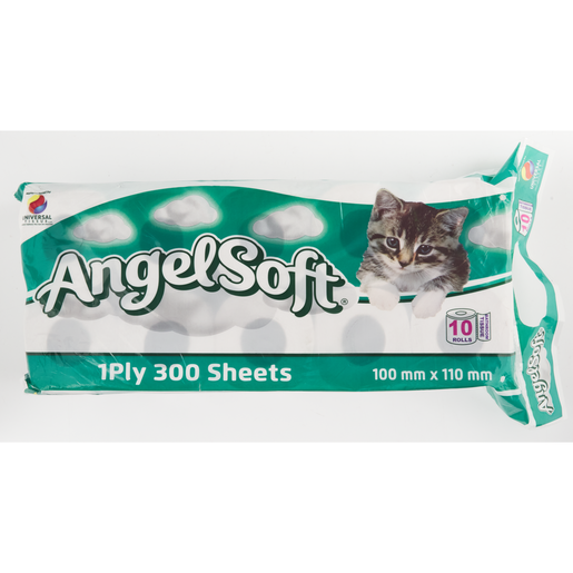Angel Soft 1 Ply Bathroom Tissue Rolls 10 Pack