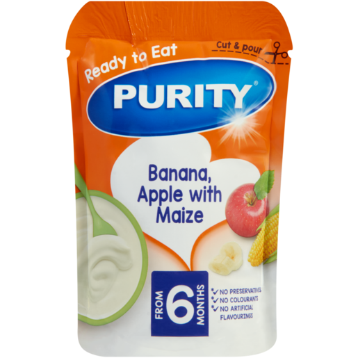 PURITY From 6 Months Banana, Apple with Maize 100g 