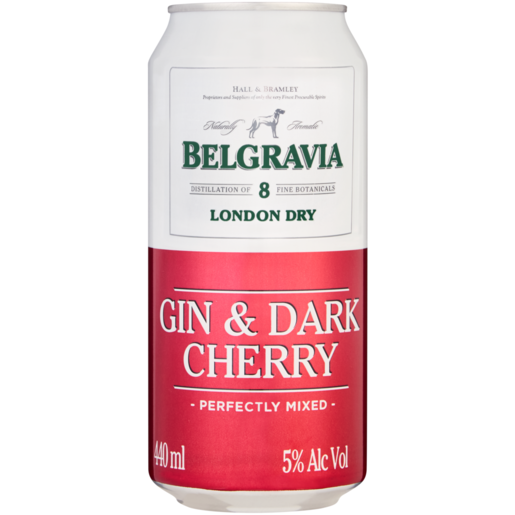 Belgravia Gin & Dark Cherry Can 440ml