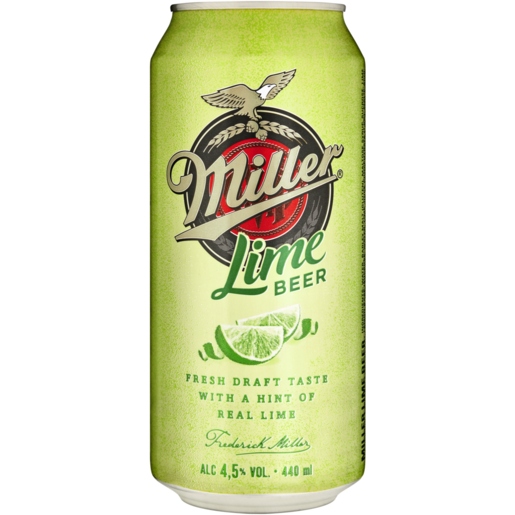Miller Lime Beer Can 440ml