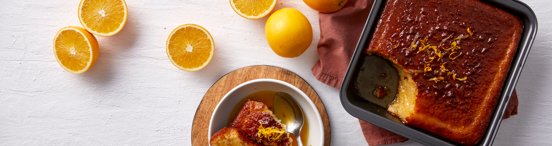 Malva and Orange Syrup Pudding by Chef Zanele