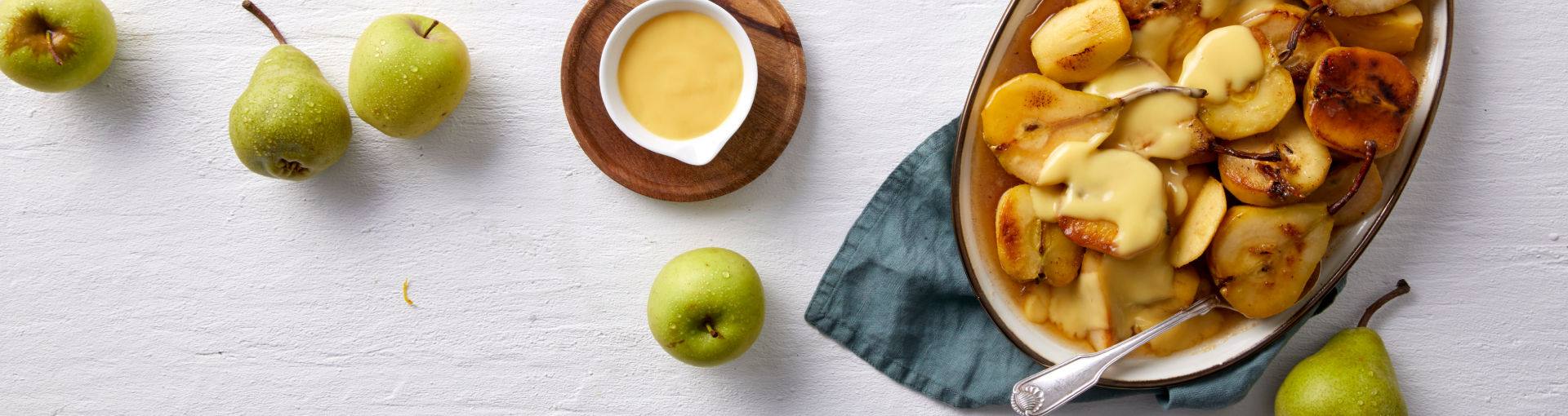 Stewed Apples and Pears with Custard by Chef Zanele